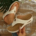 thumbnail image 1 of Roncen Women's Summer Wedge Heel Sandals - Fashion Casual Peep Toe Thick Sole Slides with Solid Color Design, New Arrivals, 1 of 9