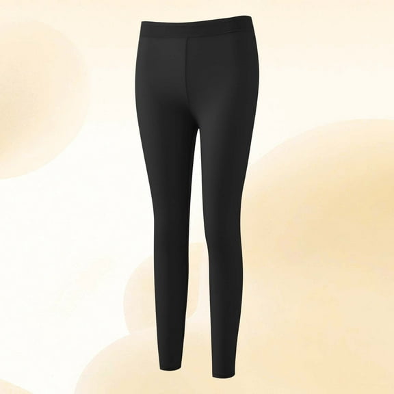 Roncen Women's Thermal Leggings, Slim Fit Warm Winter Tights, Solid Color Base Layer Pants for Cold Weather