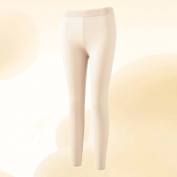 Roncen Women's Thermal Leggings, Slim Fit Warm Winter Tights, Solid Color Base Layer Pants for Cold Weather