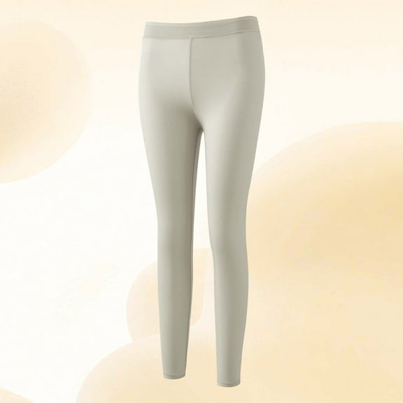 Roncen Women's Thermal Leggings, Slim Fit Warm Winter Tights, Solid Color Base Layer Pants for Cold Weather