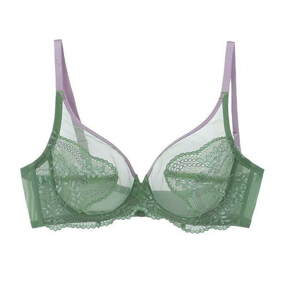 Roncen Women's Thin Semi-Transparent No Steel Ring Gathered Breathable Bra - Daily Lingerie