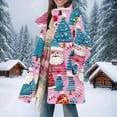 thumbnail image 1 of Roncen Women's Winter Fleece-Lined Loose Coat - Cozy Casual Christmas Long Sleeve Outerwear with Turn-Down Collar and Button Closure - Warm Fluffy Cotton Jacket for Cold Weather, 1 of 7