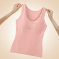 thumbnail image 1 of Roncen Women's Winter Fleece-Lined Seamless Camisole - Solid Color Thermal Undershirt with Built-in Padded Bra - Warm Lined Tank Top for Layering, Comfortable No-Slip Base Layer, 1 of 8