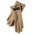thumbnail image 1 of Roncen Women's Winter Gloves, Plush Faux Fur Gloves with Black Bow Detail, Thick Warm Gloves for Cold Weather, 1 of 2
