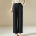 thumbnail image 1 of Roncen Women's Winter Thermal Pants, Fleece Lined Straight Leg Lounge Pants with Elastic Waist, 1 of 4