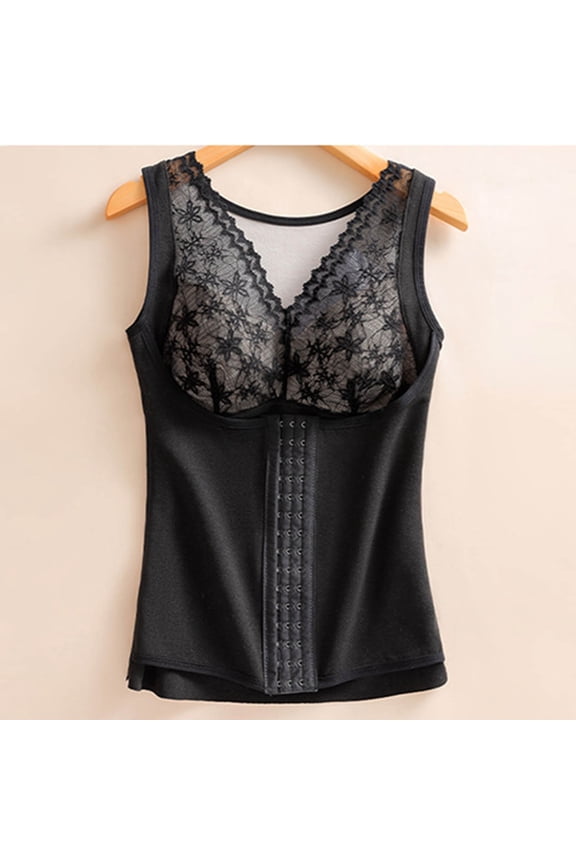 Women's Winter Thermal Underwear Top - Seamless Fleece-Lined Built-in Bra - Solid Color Long Base Layer for Warmth & Layering