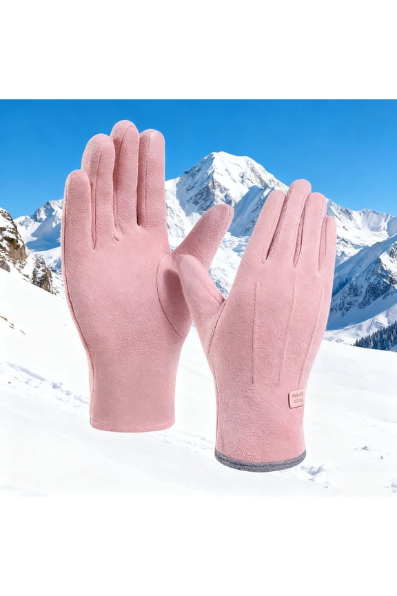 Women's Winter Touch Screen Gloves Soft Warm Fleece Lined Knit Elastic Cuff Winter Texting Gloves