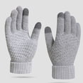 thumbnail image 1 of Roncen Women's Winter Touch Screen Gloves Soft Warm Fleece Lined Knit Elastic Cuff Winter Texting Gloves, 1 of 8