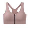 thumbnail image 1 of Roncen Women's Wire-Free Cross-Back Sports Bra - Adjustable Front Zip for Support, 1 of 6