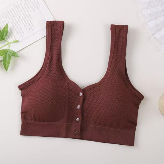 Roncen Women's Wire-Free Sports Bra - Wide Strap, Seamless, and Comfortable Support for Large Breasts