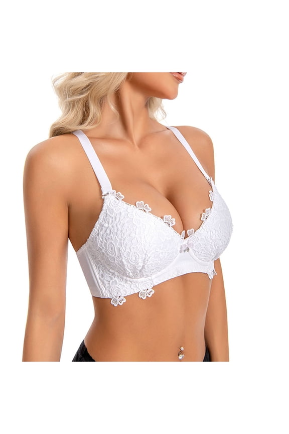 Women's Wired Bralette - Sexy, French Lace, and Comfortable Support