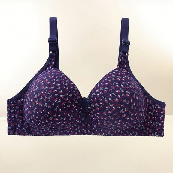 Roncen Women's Wireless Push-Up 3-Hook & Eye Nursing Breathable Stretchable Everyday Bra - Gathered and Functional