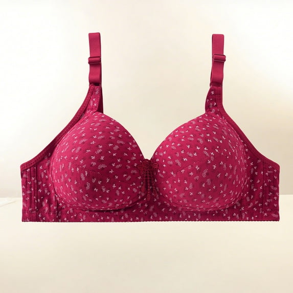 Roncen Women's Wireless Push-Up 3-Hook & Eye Nursing Breathable Stretchable Everyday Bra - Gathered and Functional