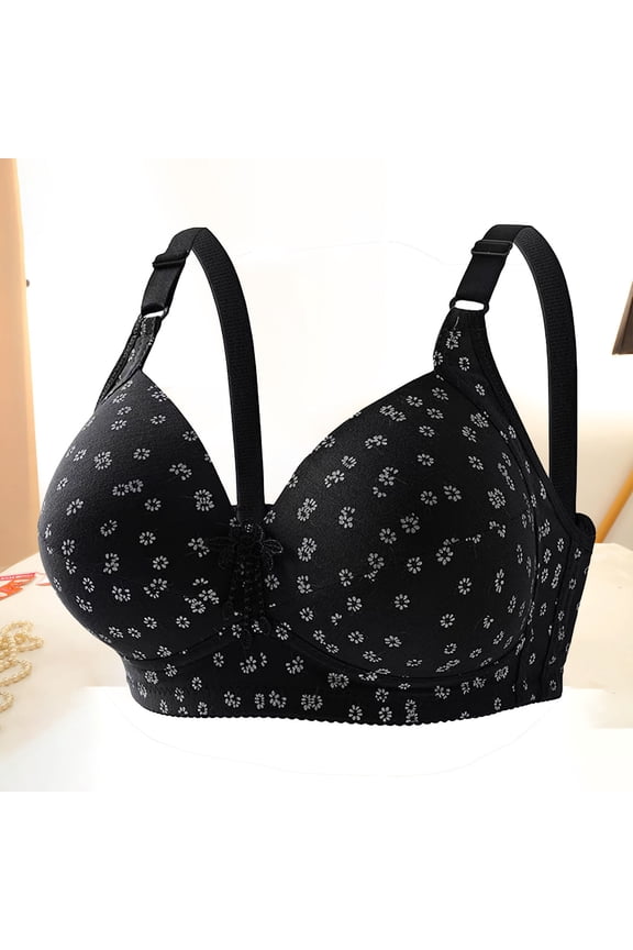 Women's Wireless Push-Up Middle Button Nursing Breathable Stretchable Everyday Bra - Comfortable & Functional