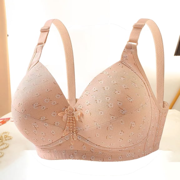 Roncen Women's Wireless Push-Up Middle Button Nursing Breathable Stretchable Everyday Bra - Comfortable & Functional