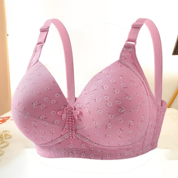 Roncen Women's Wireless Push-Up Middle Button Nursing Breathable Stretchable Everyday Bra - Comfortable & Functional
