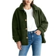 thumbnail image 1 of Roncen Womens Fuzzy Fleece Coat Casual Oversized Warm Button Down Sherpa Jacket with Pockets, 1 of 6