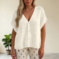 thumbnail image 1 of Roncen Womens Spring Oversized Cardigans Batwing Short Sleeve Lightweight Button V Neck Casual Knit Sweater Tops, 1 of 5