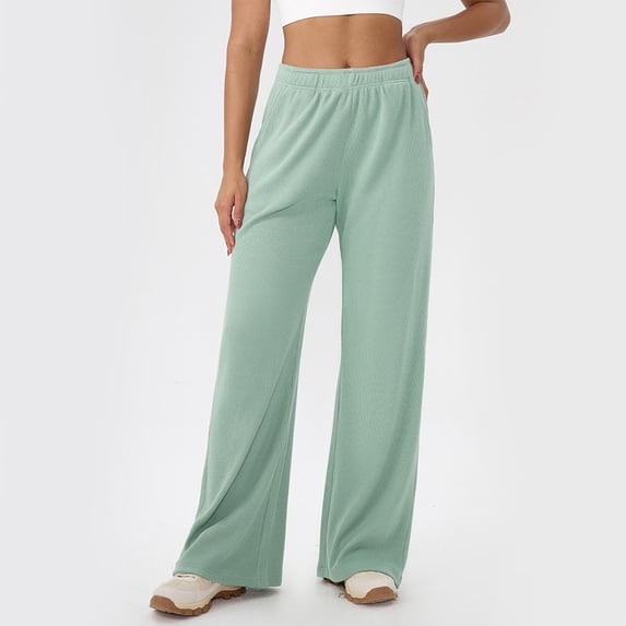 Roncen Womens Straight Leg Sweatpants Cotton High Waisted Baggy Athletic Joggers Lounge Pants with Pockets