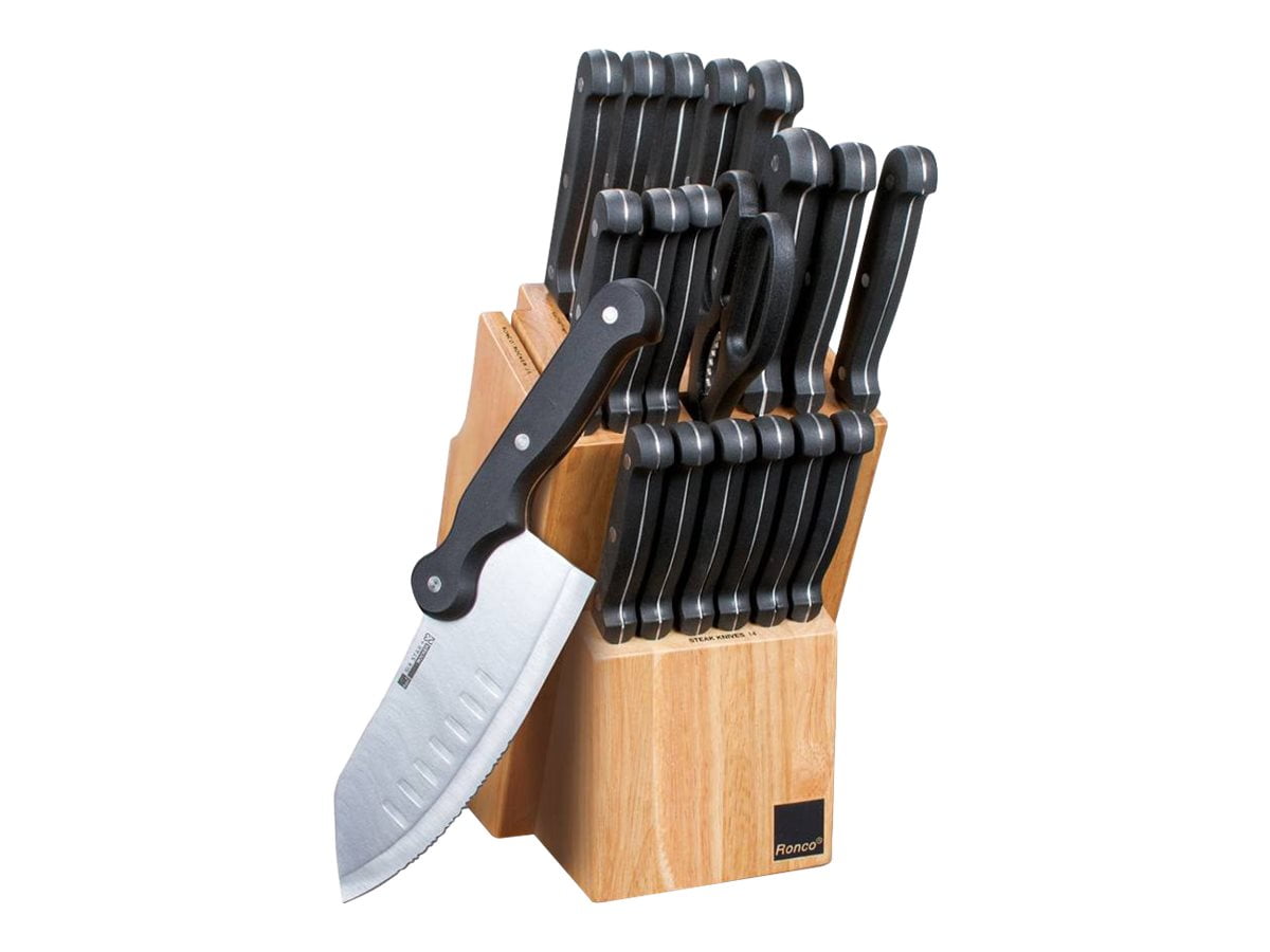 RONCO ~ Six Star + Cutlery ~ 25 Piece Knife Set Plus Block