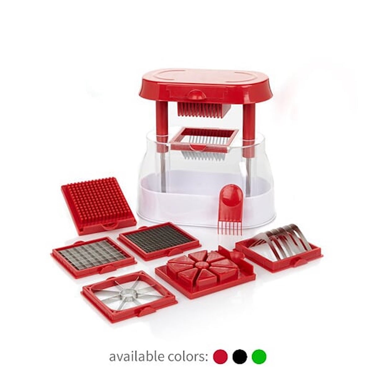 Ronco Veg-O-Matic Deluxe, Fruit and Vegetable Chopper, Dishwasher Safe(RED) 