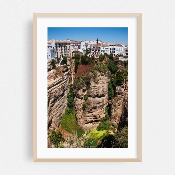 Ronda - Andalusia - Spain 2 - Ronda Andalusia Spain Photography Oak Framed Wall Art Print 24 x 36 inches