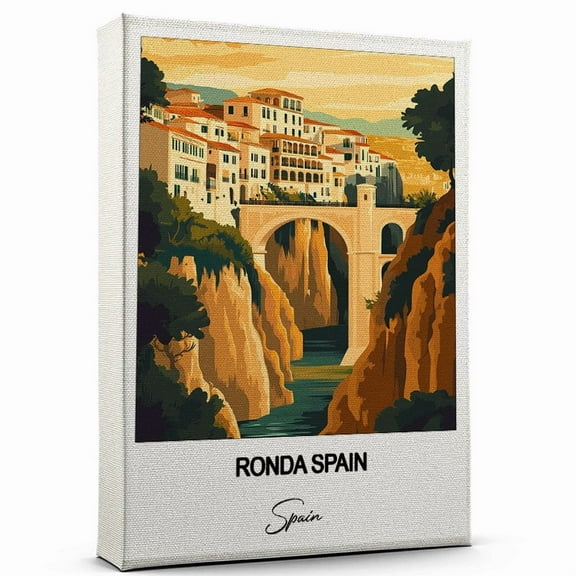 Ronda Spain Canvas Wall Art Travel-Inspired Home Decor Featuring Spain Art Canvas Unique Gift for Travel Canvas Ready to Hang