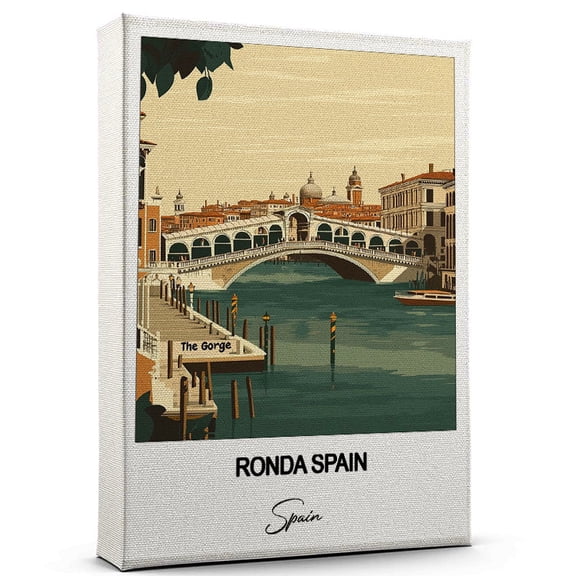Ronda Spain Travel Scenic Canvas Wall Art -Spain Canvas  Nature-Inspired Print for Bedroom, Living Room, or Office  Travel Gift