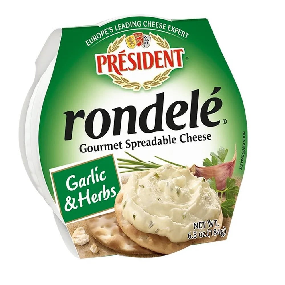 Rondele Garlic And Herbs Cheese Spread 6 5oz 6 Pack