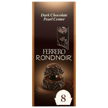 Ferrero Rondnoir Premium Gourmet Dark Chocolate, 8 Count, Individually Wrapped Candy for Gifting, Stand-Up Bag, 2.7 oz