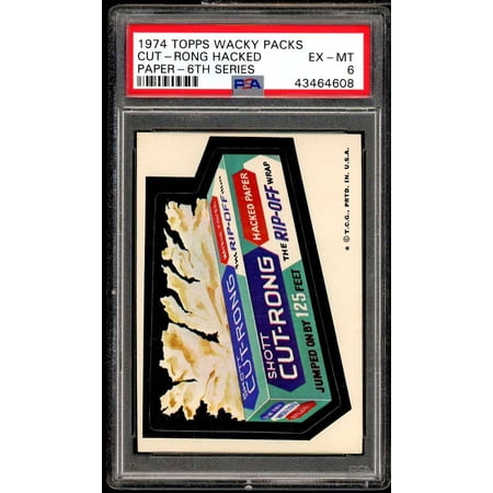 Rong Hacked Paper 6Th Series Card 1974 Topps Wacky Packs #nno PSA 6