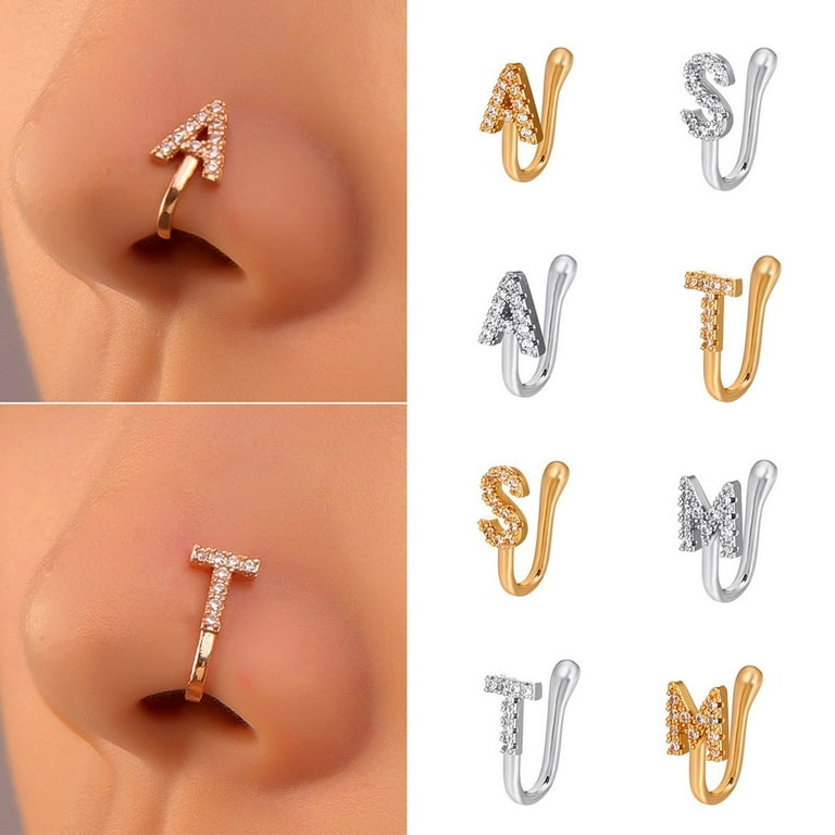 Letter nose rings deals