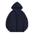thumbnail image 1 of RongHuan Big and Tall Hoodies for Men Fleece Full-Zip Hoodie Jackets Casual Drop Shoulder Hooded Sweatshirts Long Sleeve Outwear with Drawstring, 1 of 3