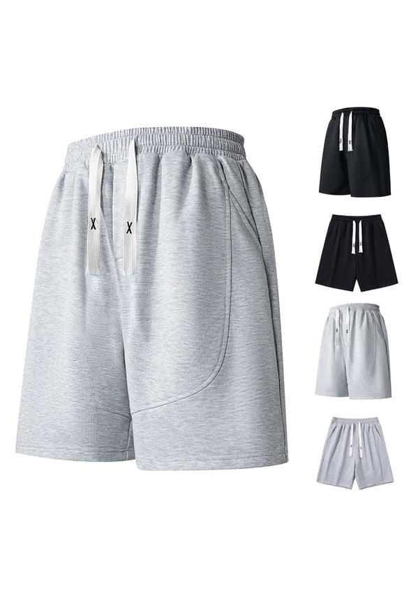 Big and Tall Sweat Shorts for Men Loose Fit Comfy Running Shorts Causal Drawstring Shorts Elastic Waist Workout Shorts