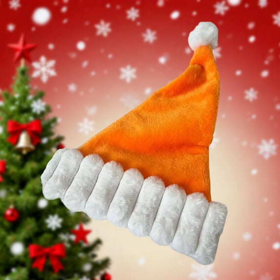 RongHuan Christmas Plush Holiday Character Hat Super Soft Thick Festive Celebration Cap for Winter Parties