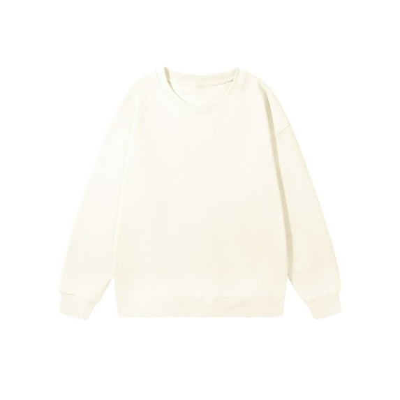 RongHuan Cotton Sweatshirt Mens Fall Winter Crewneck Pullover Solid Color Long Sleeve Tshirt Outdoor Casual Soft Sweatshirts