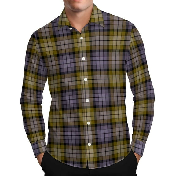 RongHuan Flannel Shirts for Men Lightweight Long Sleeve Plaid Business Shirt Casual Comfy Button Down Lapel Tshirt