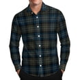 thumbnail image 1 of RongHuan Flannel Shirts for Men Lightweight Long Sleeve Plaid Business Shirt Casual Comfy Button Down Lapel Tshirt, 1 of 8