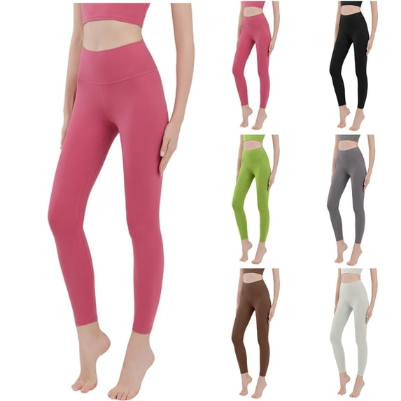 RongHuan Leggings for Women Soft High Waisted Seamless Yoga Pants Tummy Control Workout Pants Fashion Tight Pants