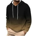 thumbnail image 1 of RongHuan Men's Big and Tall Hoodies Fashion Gradien Color Pullover Sweatshirt Casual Flannel Hoodie Long Sleeve Hooded Sweatshirts, 1 of 5
