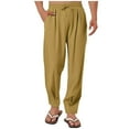 thumbnail image 1 of RongHuan Men's Big and Tall Pants Casual Drawstring Jogging Pants Loose Fit Elastic Waist Athletic Pants Relaxed Fit Straight Leg Sweatpants, 1 of 6