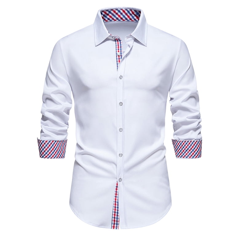 red white blue dress shirt The Red Miller Check Casual Shirt  Ledbury