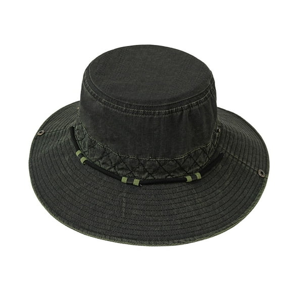 RongHuan Men's Fisherman Hat Spring Summer Sun Protection Caps Vintage Travel Hats Outdoor Sunscreen Hat