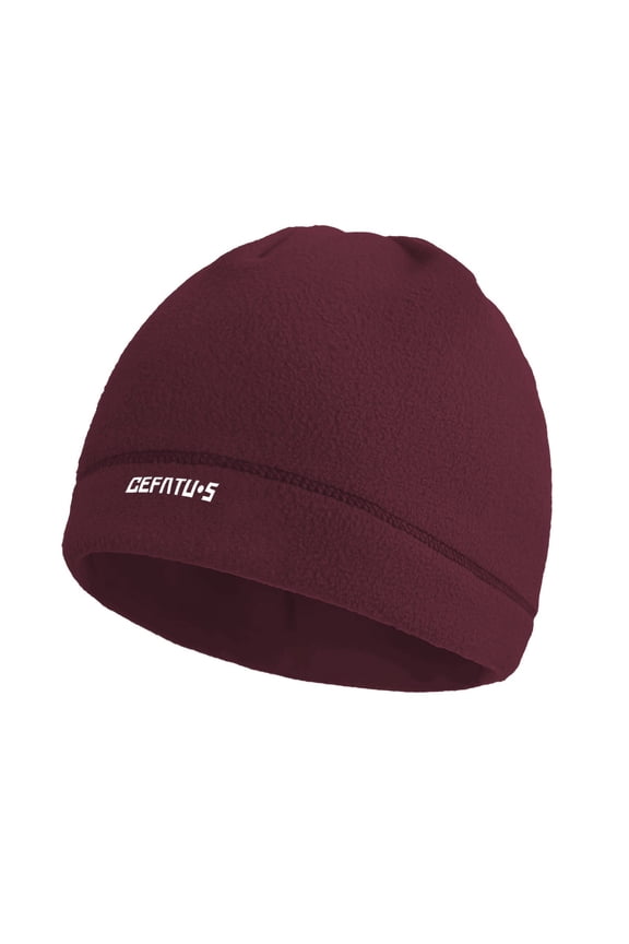 Men's Warm Knitted Hat Fleece Lined Soft Snow Cap Lightweight Solid Color Winter Hats