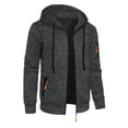 thumbnail image 1 of RongHuan Men's Zip Up Hoodie Fall Winter Thermal Hooded Jacket Casual Workout Hoodies With Pockets Long Sleeve Drawstring Sweatshirt, 1 of 4