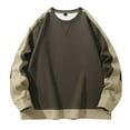 thumbnail image 1 of RongHuan Mens Big and Tall Color Block Sweatshirt Casual Crewneck Pullover Fashion Contrast Loose Fit Sweatshirts Soft Long Sleeve T-shirt, 1 of 8