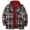 thumbnail image 1 of RongHuan Mens Big and Tall Flannel Jacket Fall Winter Plaid Shirt Jackets Button Down Hooded Outerwear Long Sleeve Hoodie with Pockets, 1 of 3