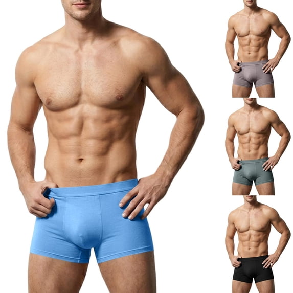RongHuan Mens Briefs Athletic Sports Button Lifting Breathable Mid Waist Moisture Wicking Underpants