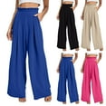 thumbnail image 1 of RongHuan Plus Size Palazzo Pant for Women High Waisted Wide Leg Pants Lightweight Athletic Pants Casual Workout Pants with Pockets, 1 of 8