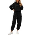 thumbnail image 1 of RongHuan Sweatsuits Women 2 Piece Outfit Fashion Hoodies Matching Cargo Sweatpants Fall Winter Track Suit with Pockets, 1 of 9